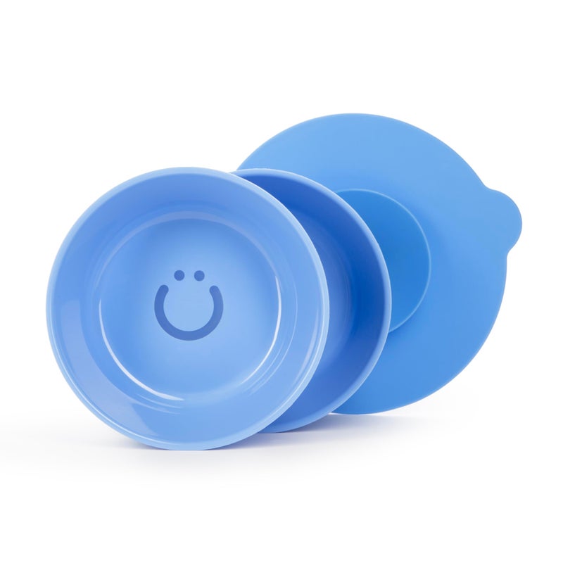 Ubbi Bowls with Interchangeable Suction Base for Babies and Toddlers, 2 Pack, Polaris Blue - Image 1